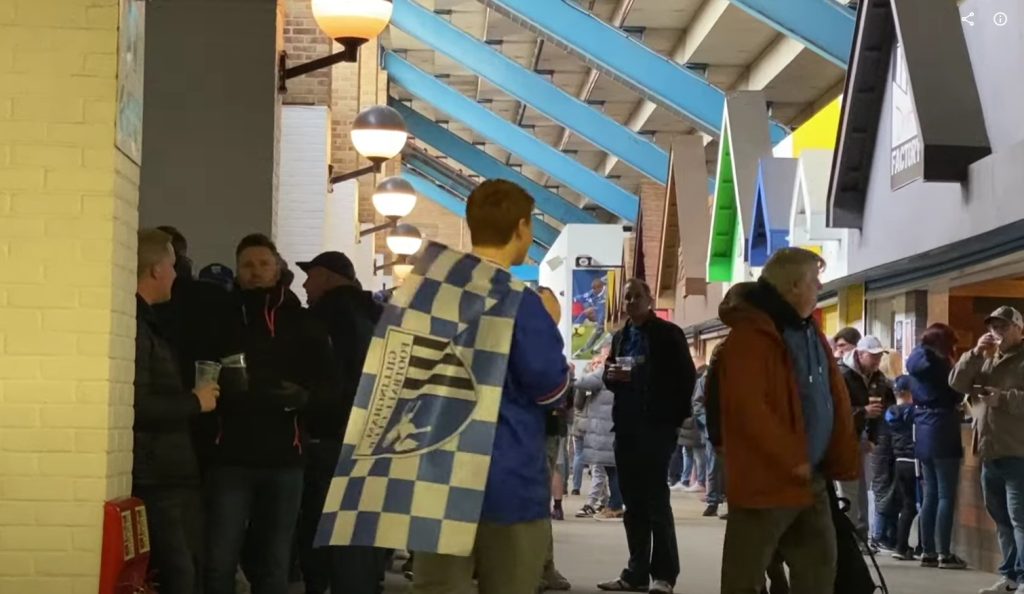 The existing concourse in the Rainham End