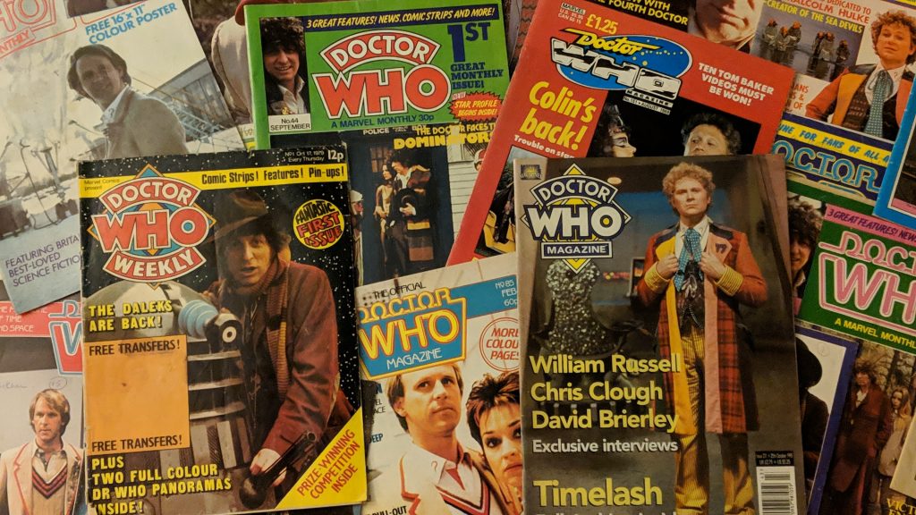 Childhood happiness, courtesy of WHSmith ... some of the many issues of Doctor Who Monthly bought from the store Picture: Phil Creighton