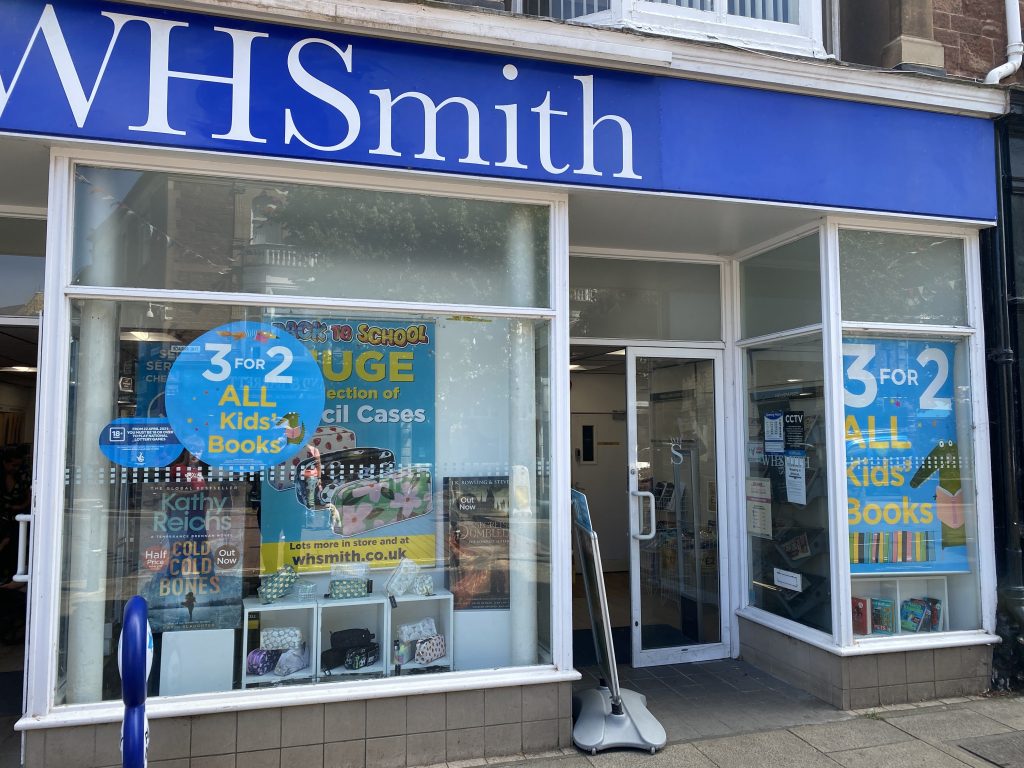 The entrance to the Newbury branch of WHSmith